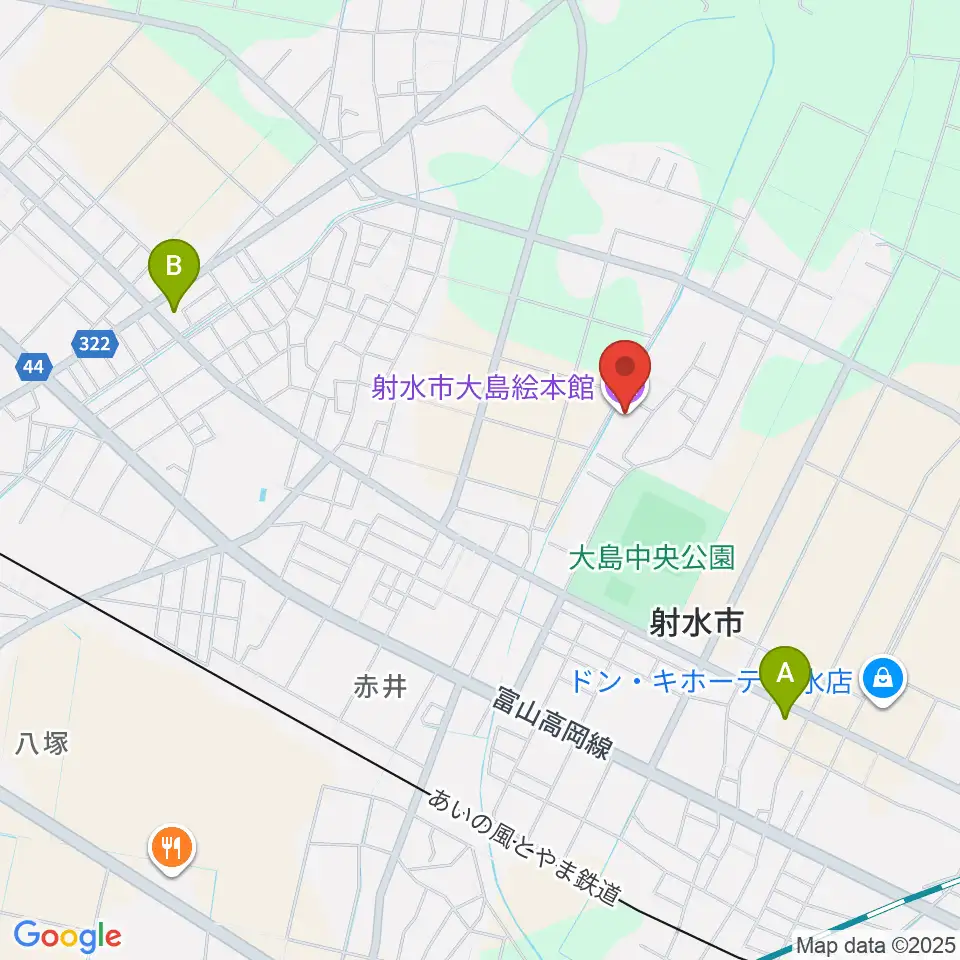 射水市大島絵本館周辺のコンビニエンスストア一覧地図