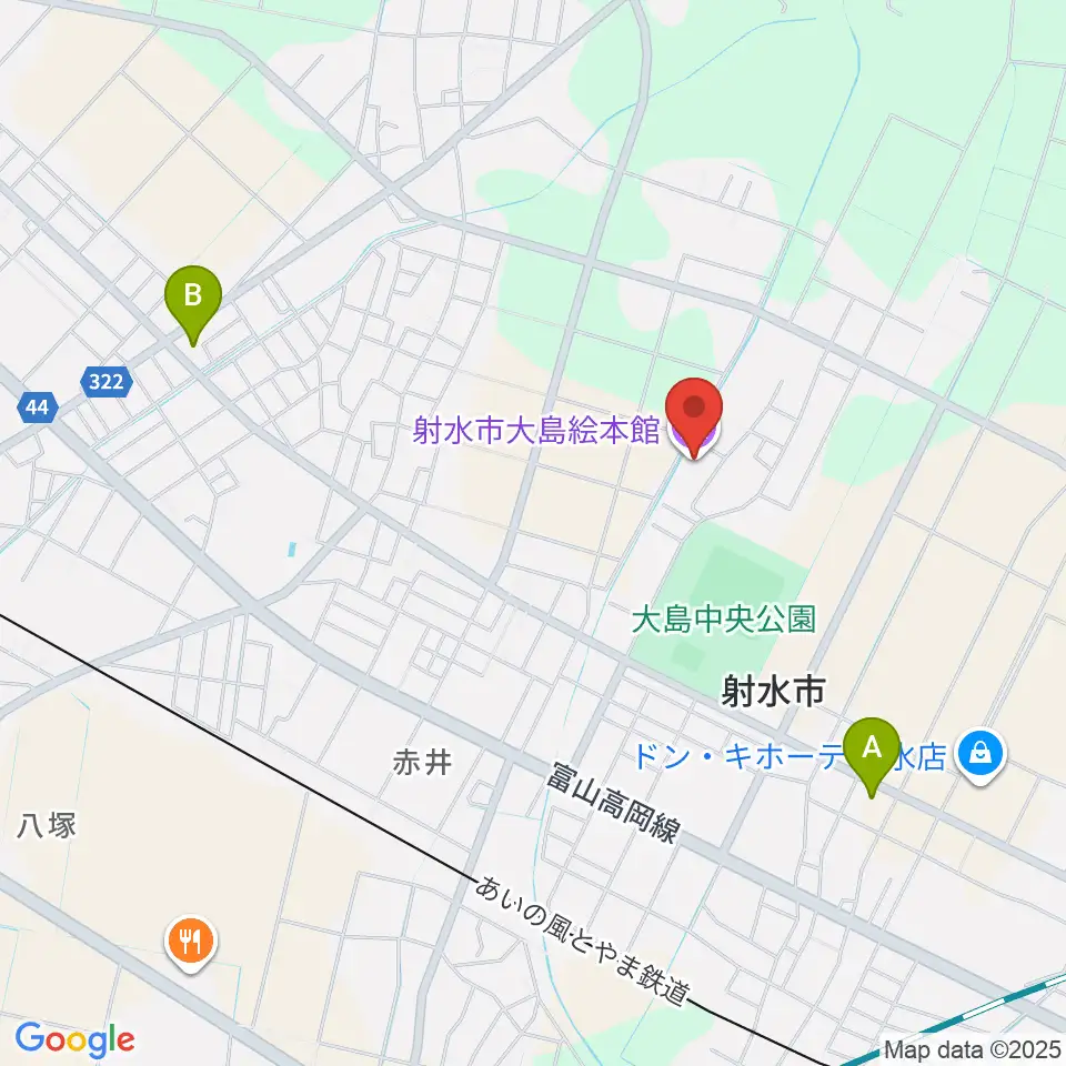 射水市大島絵本館周辺のコンビニエンスストア一覧地図