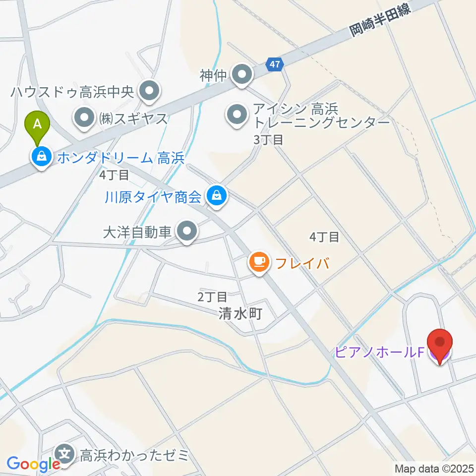 ピアノホールF周辺のコンビニエンスストア一覧地図