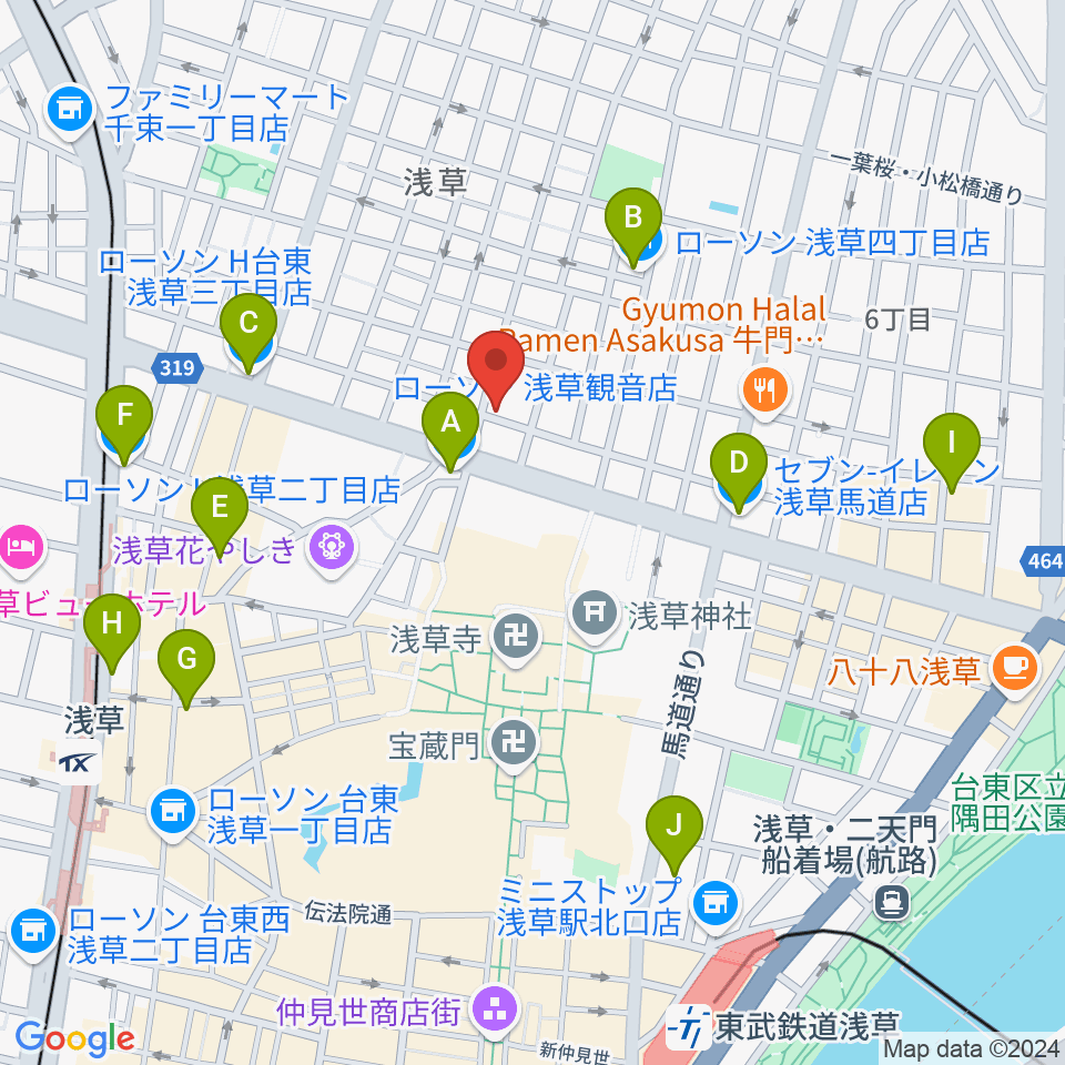 ネイキッドギターワークス周辺のコンビニエンスストア一覧地図