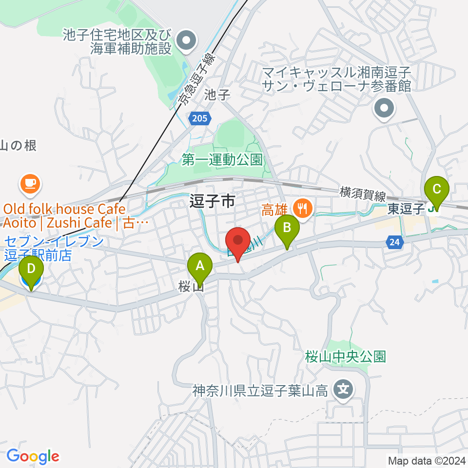 ケイズギターワークス周辺のコンビニエンスストア一覧地図