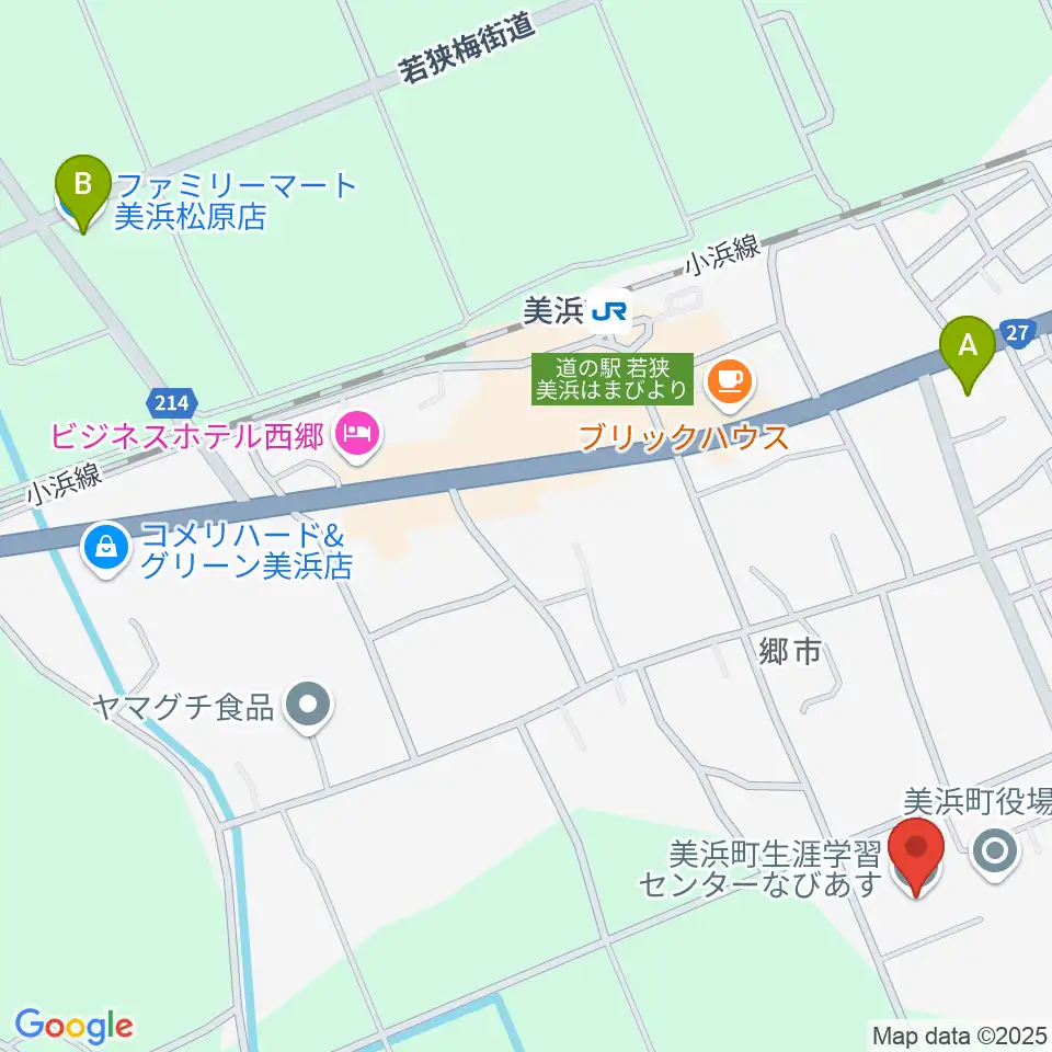 美浜町生涯学習センターなびあす周辺のコンビニエンスストア一覧地図