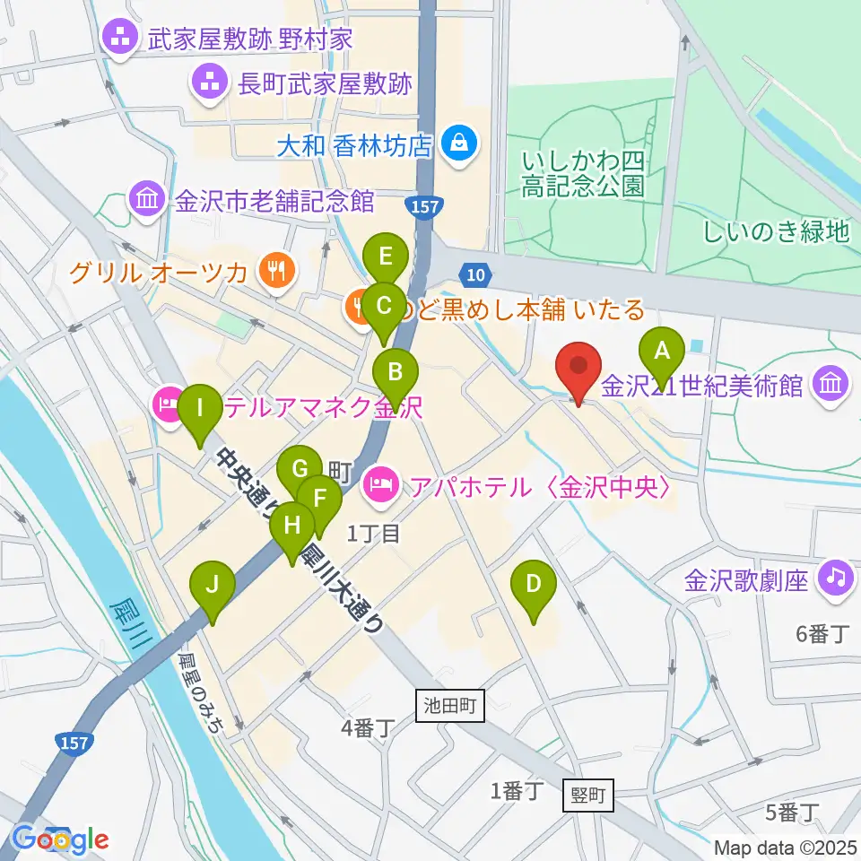 shirasagi/白鷺美術周辺のコンビニエンスストア一覧地図