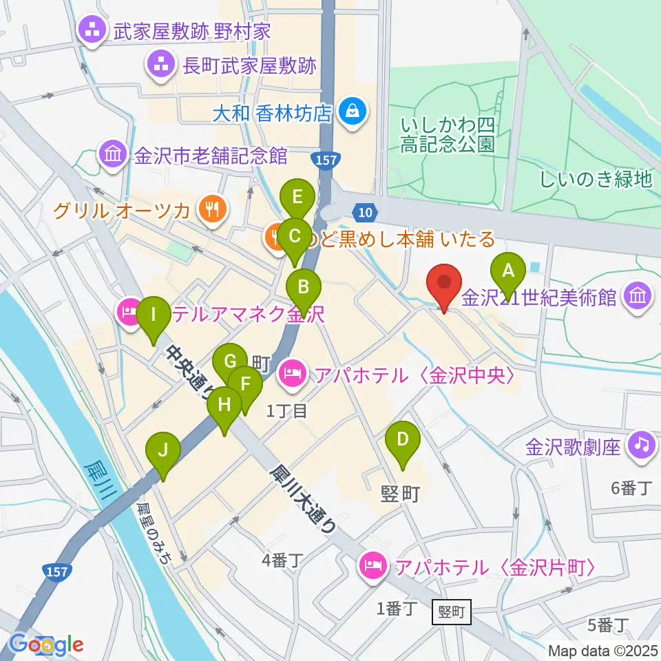 shirasagi/白鷺美術周辺のコンビニエンスストア一覧地図