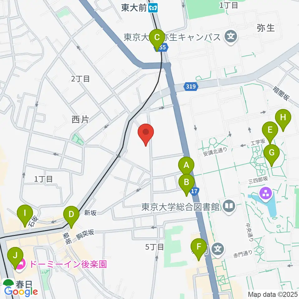 求道会館周辺のコンビニエンスストア一覧地図