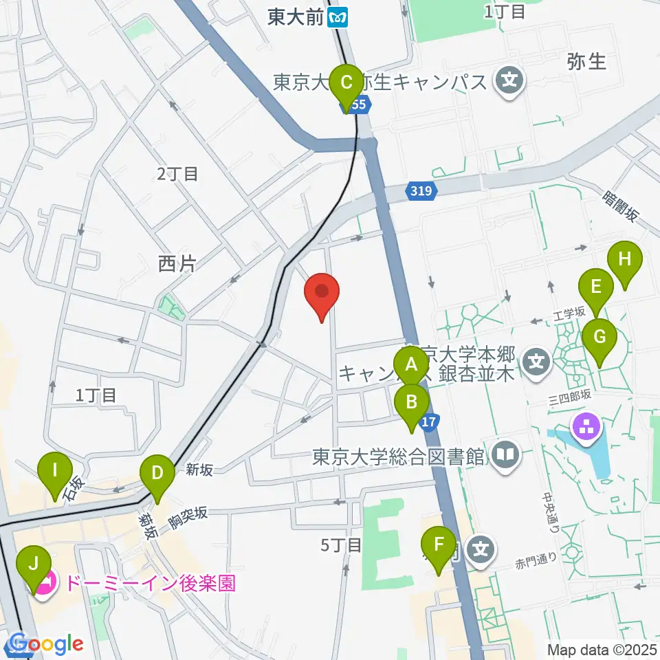 求道会館周辺のコンビニエンスストア一覧地図