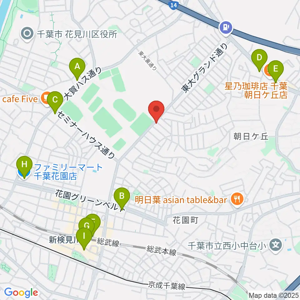 はなみがわ風の丘HALL周辺のコンビニエンスストア一覧地図