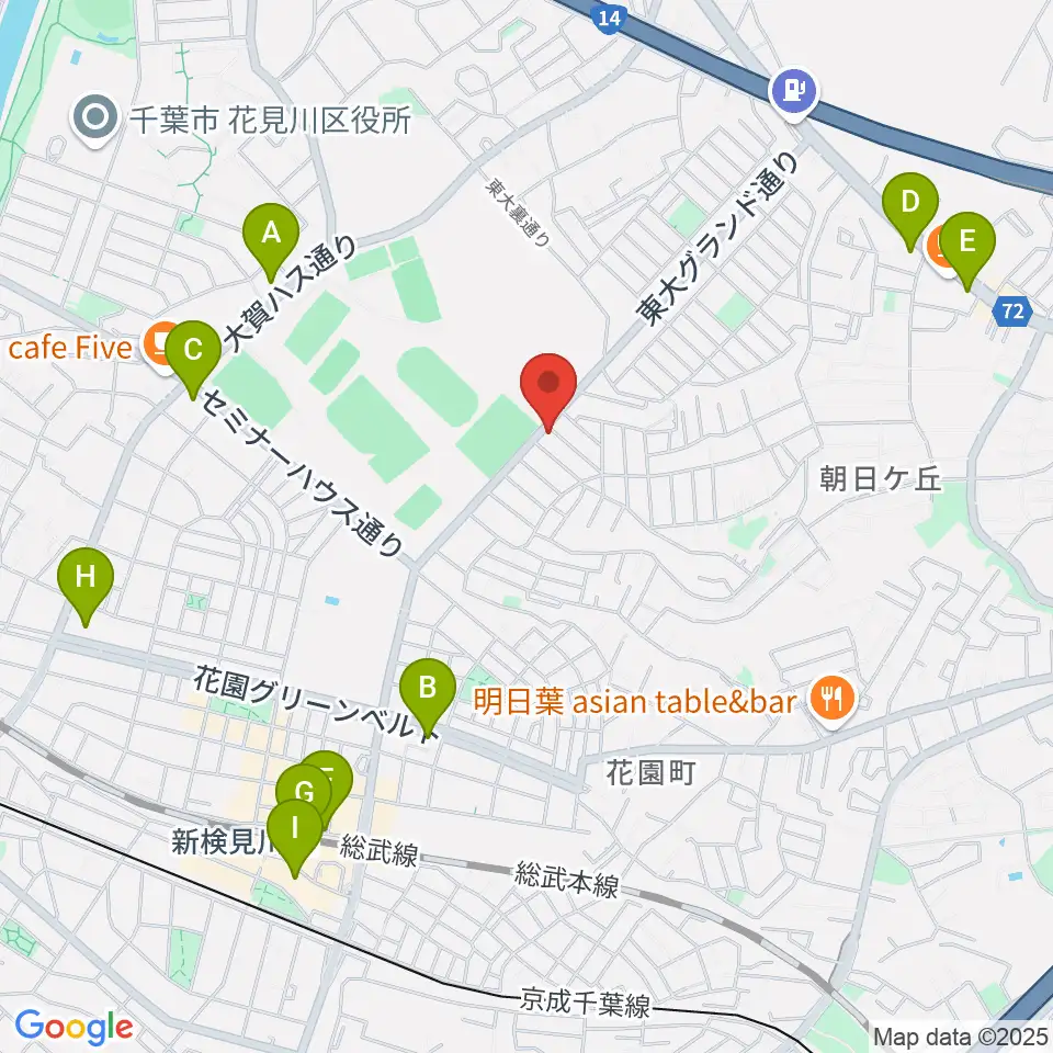 はなみがわ風の丘HALL周辺のコンビニエンスストア一覧地図