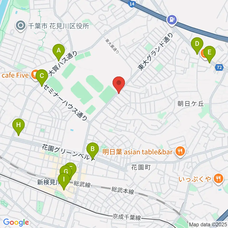 はなみがわ風の丘HALL周辺のコンビニエンスストア一覧地図