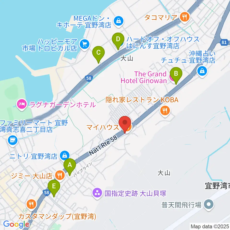 ピアノハウス周辺のコンビニエンスストア一覧地図