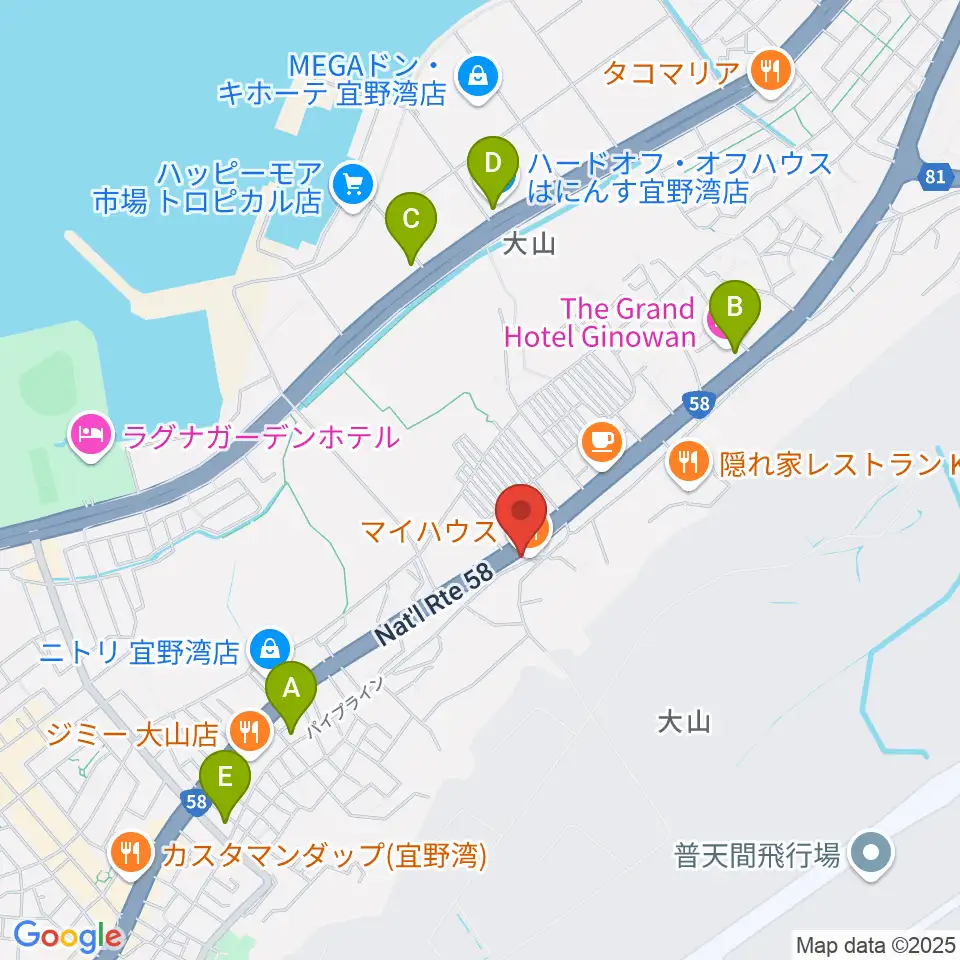 ピアノハウス周辺のコンビニエンスストア一覧地図