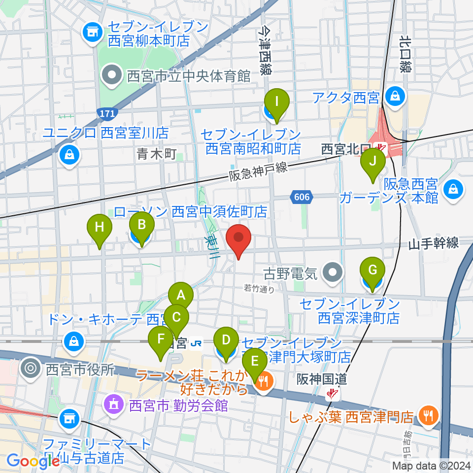 トップピアノ周辺のコンビニエンスストア一覧地図