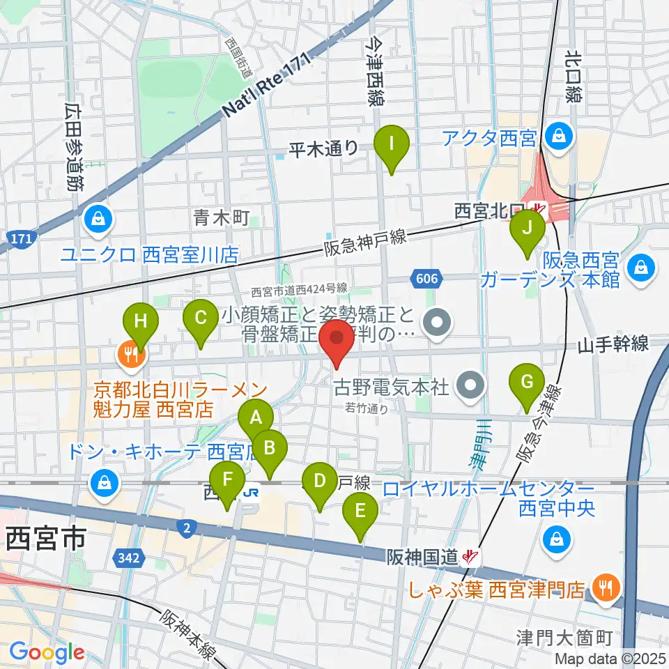 ピアノワークス周辺のコンビニエンスストア一覧地図