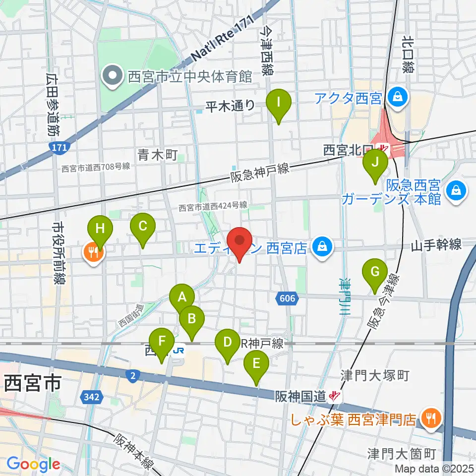 ピアノワークス周辺のコンビニエンスストア一覧地図
