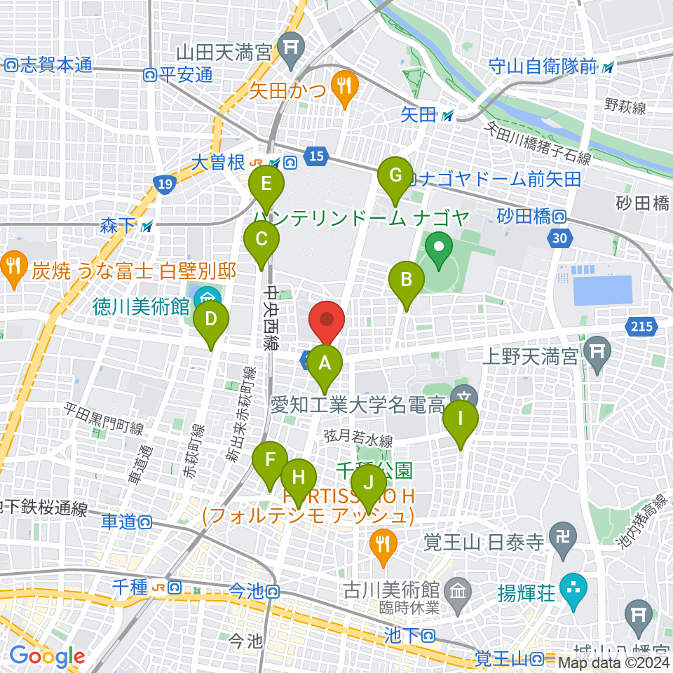 WALTER'S JUKE周辺のコンビニエンスストア一覧地図