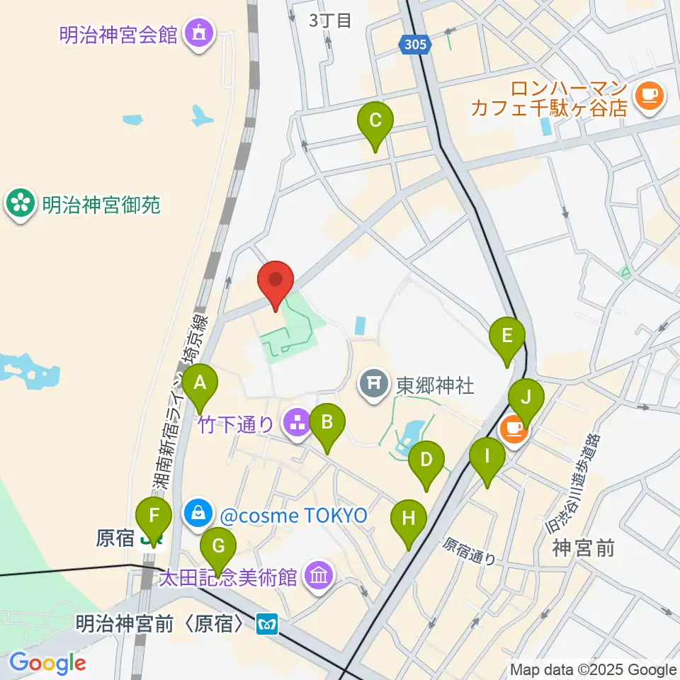 アコスタディオ周辺のコンビニエンスストア一覧地図