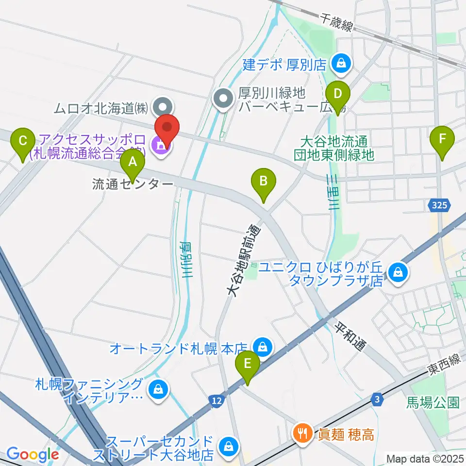 アクセスサッポロ周辺のコンビニエンスストア一覧地図