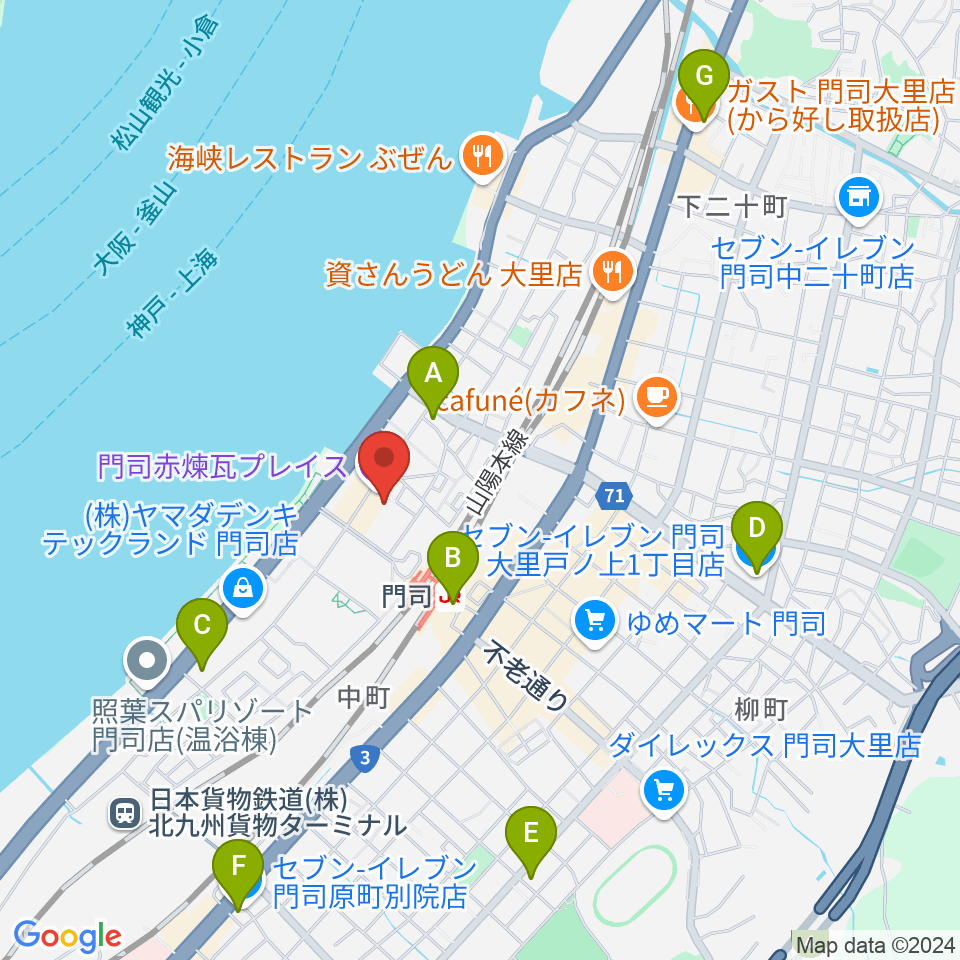 BRICK HALL周辺のコンビニエンスストア一覧地図