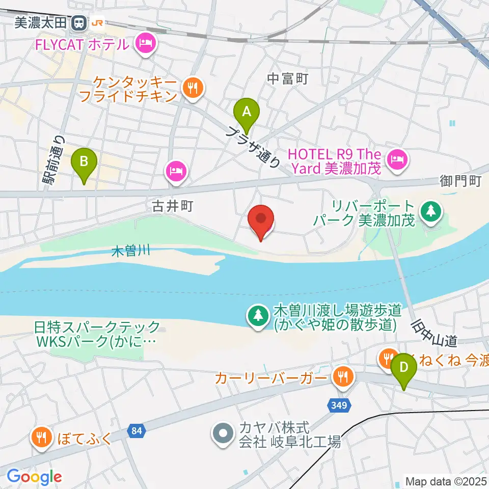 かも〜る 美濃加茂市文化会館周辺のコンビニエンスストア一覧地図