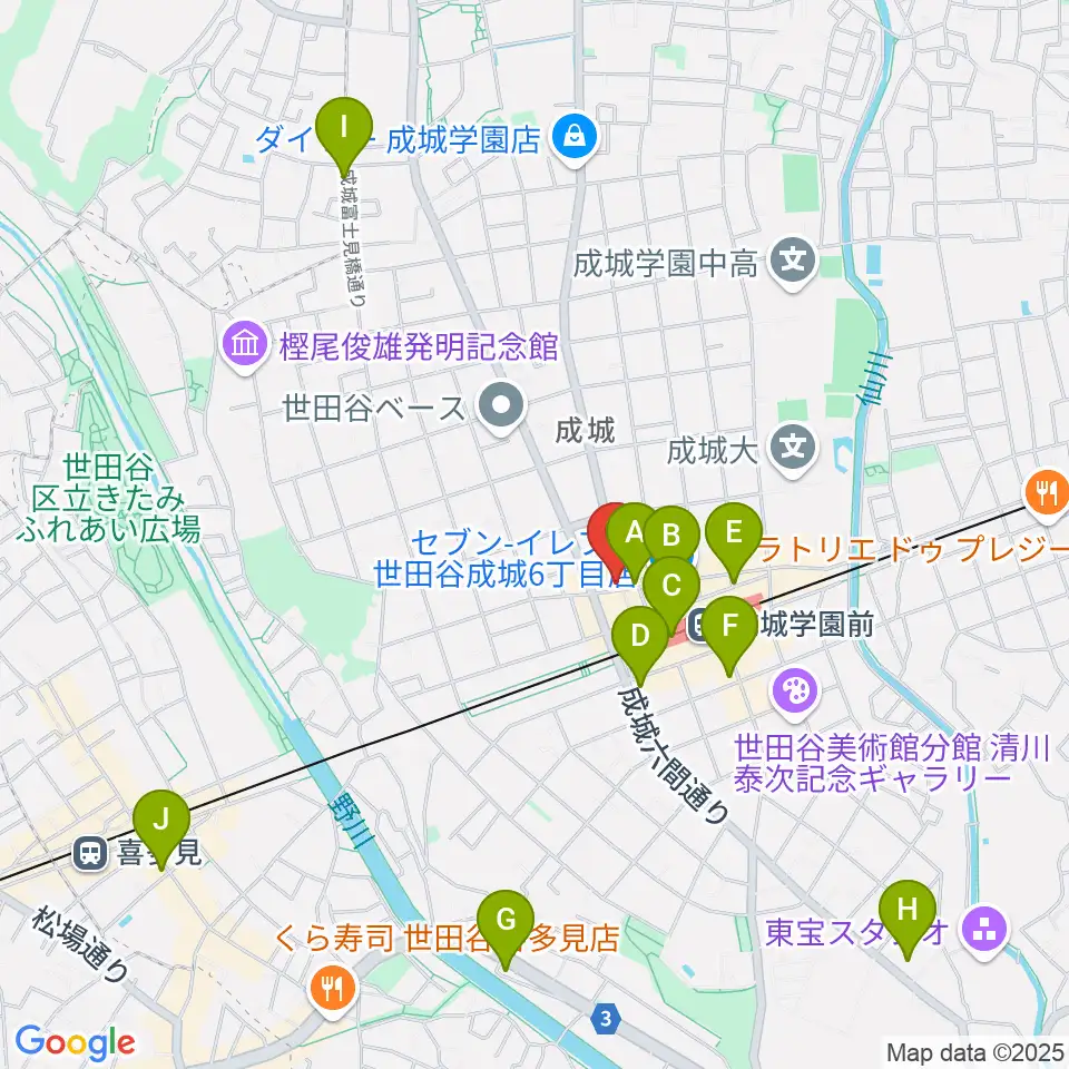 カフェ・ブールマン周辺のコンビニエンスストア一覧地図