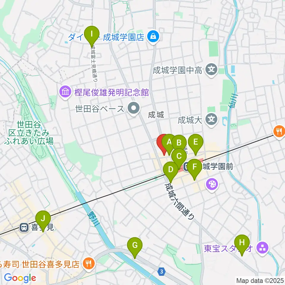 カフェ・ブールマン周辺のコンビニエンスストア一覧地図