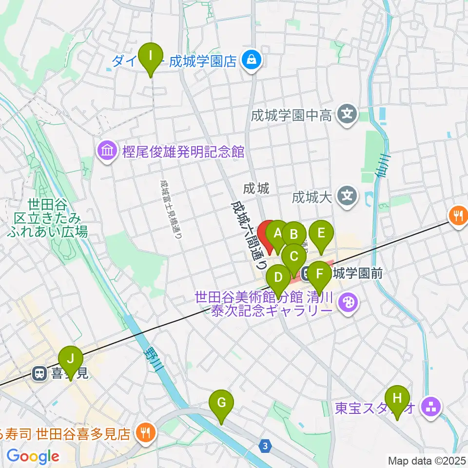カフェ・ブールマン周辺のコンビニエンスストア一覧地図