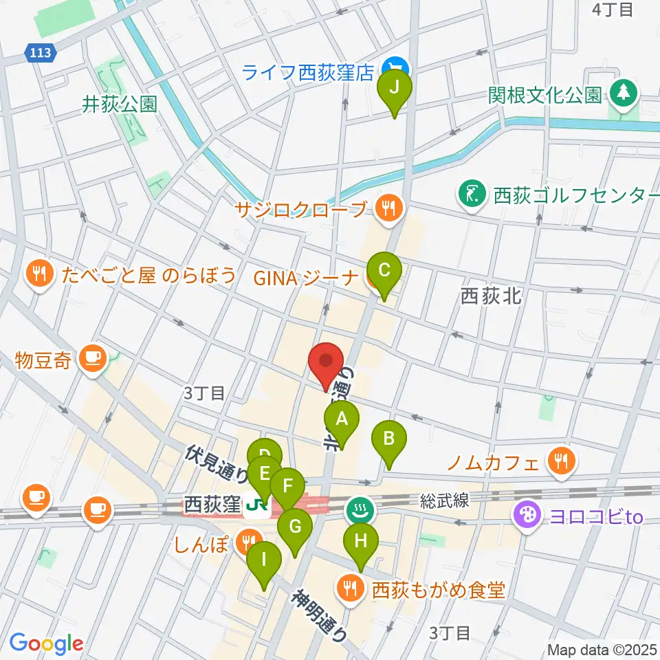 アケタの店周辺のコンビニエンスストア一覧地図
