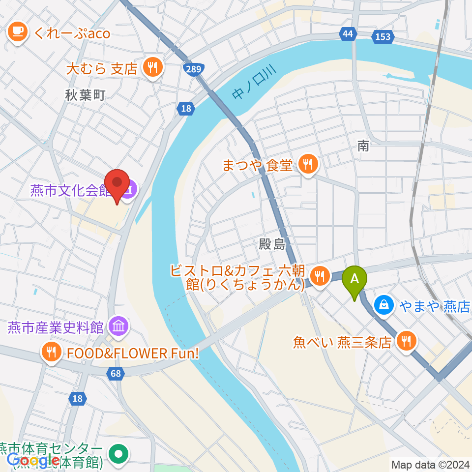 燕市文化会館周辺のコンビニエンスストア一覧地図