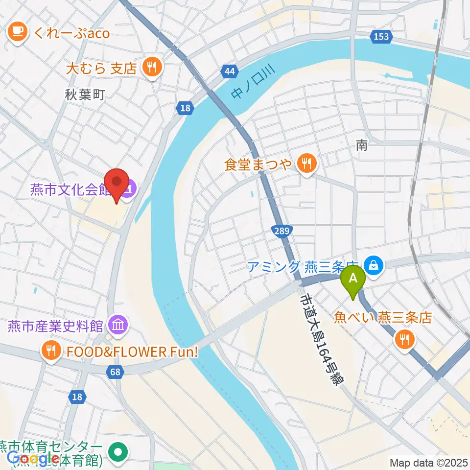 燕市文化会館周辺のコンビニエンスストア一覧地図