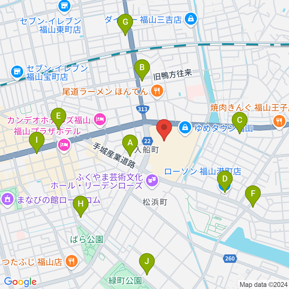 ミュージックパークスガナミ周辺のコンビニエンスストア一覧地図