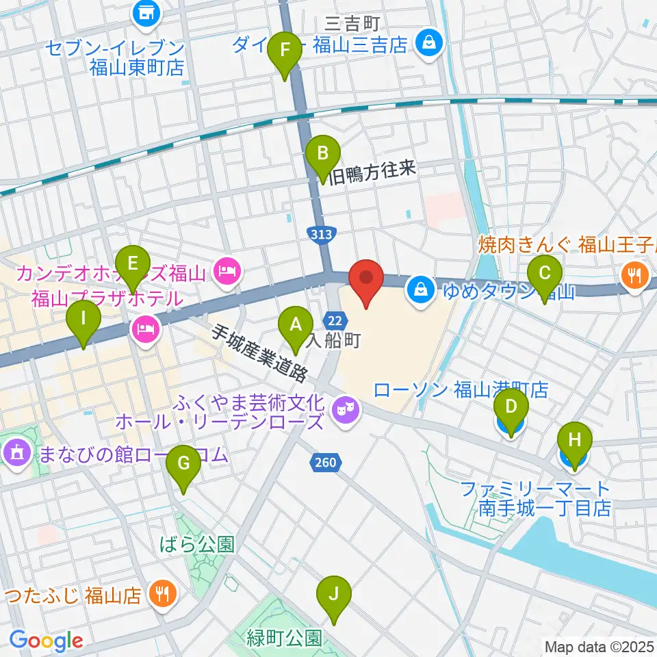 ミュージックパークスガナミ周辺のコンビニエンスストア一覧地図
