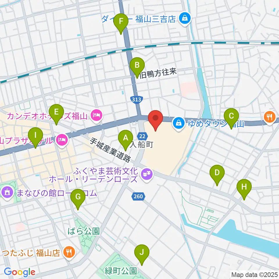 ミュージックパークスガナミ周辺のコンビニエンスストア一覧地図