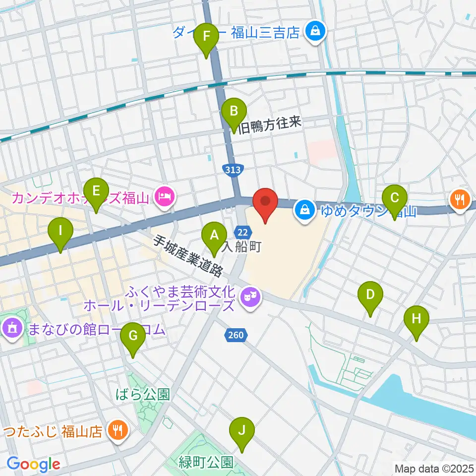 ミュージックパークスガナミ周辺のコンビニエンスストア一覧地図