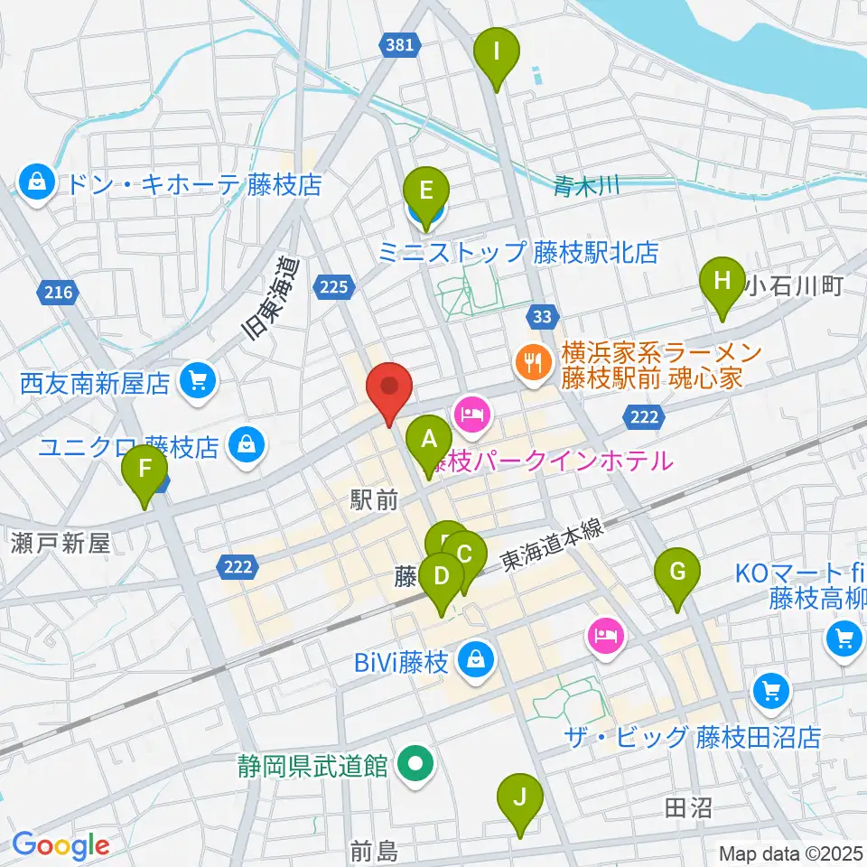藤枝ココペリ周辺のコンビニエンスストア一覧地図