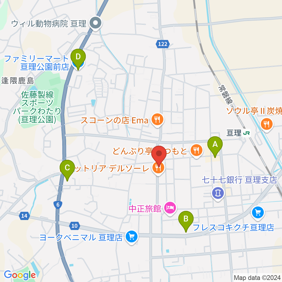 オアシス楽器 亘理店周辺のコンビニエンスストア一覧地図