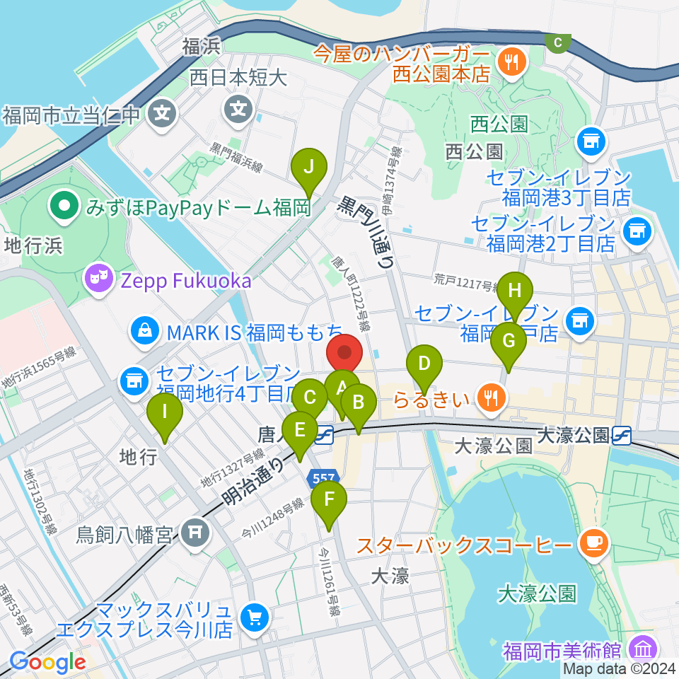 クラングピアノ教室周辺のコンビニエンスストア一覧地図