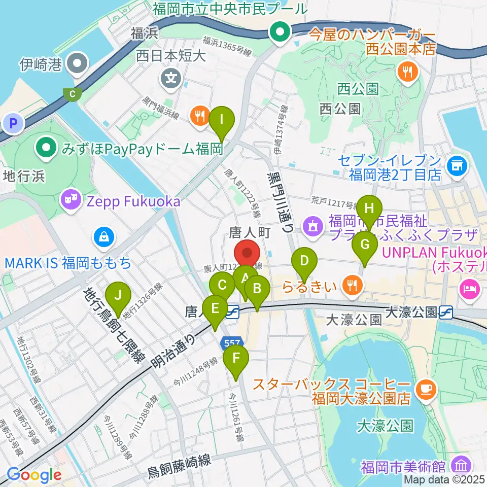 クラングピアノ教室周辺のコンビニエンスストア一覧地図