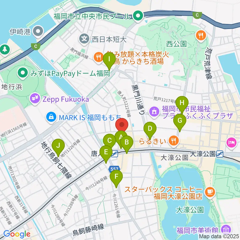 クラングピアノ教室周辺のコンビニエンスストア一覧地図