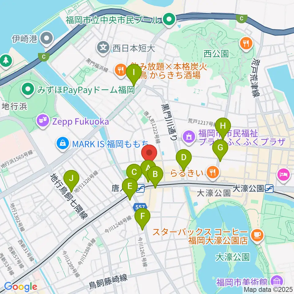 クラングピアノ教室周辺のコンビニエンスストア一覧地図