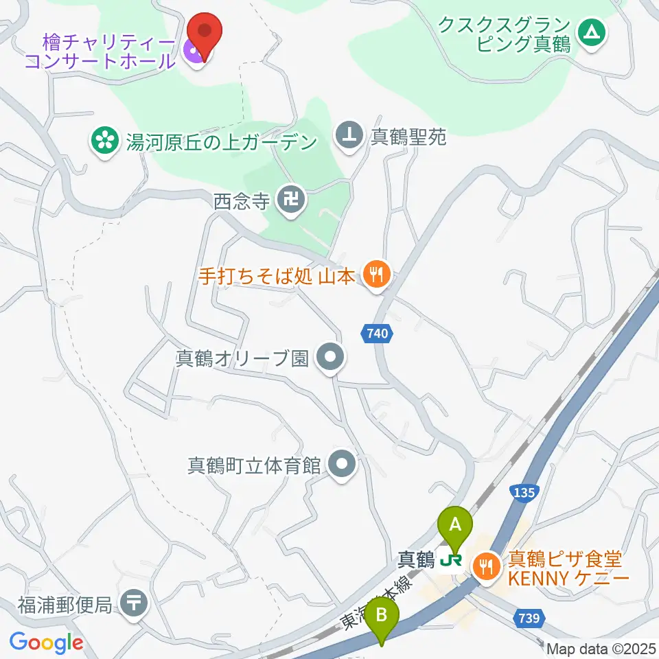 檜チャリティコンサートホール周辺のコンビニエンスストア一覧地図