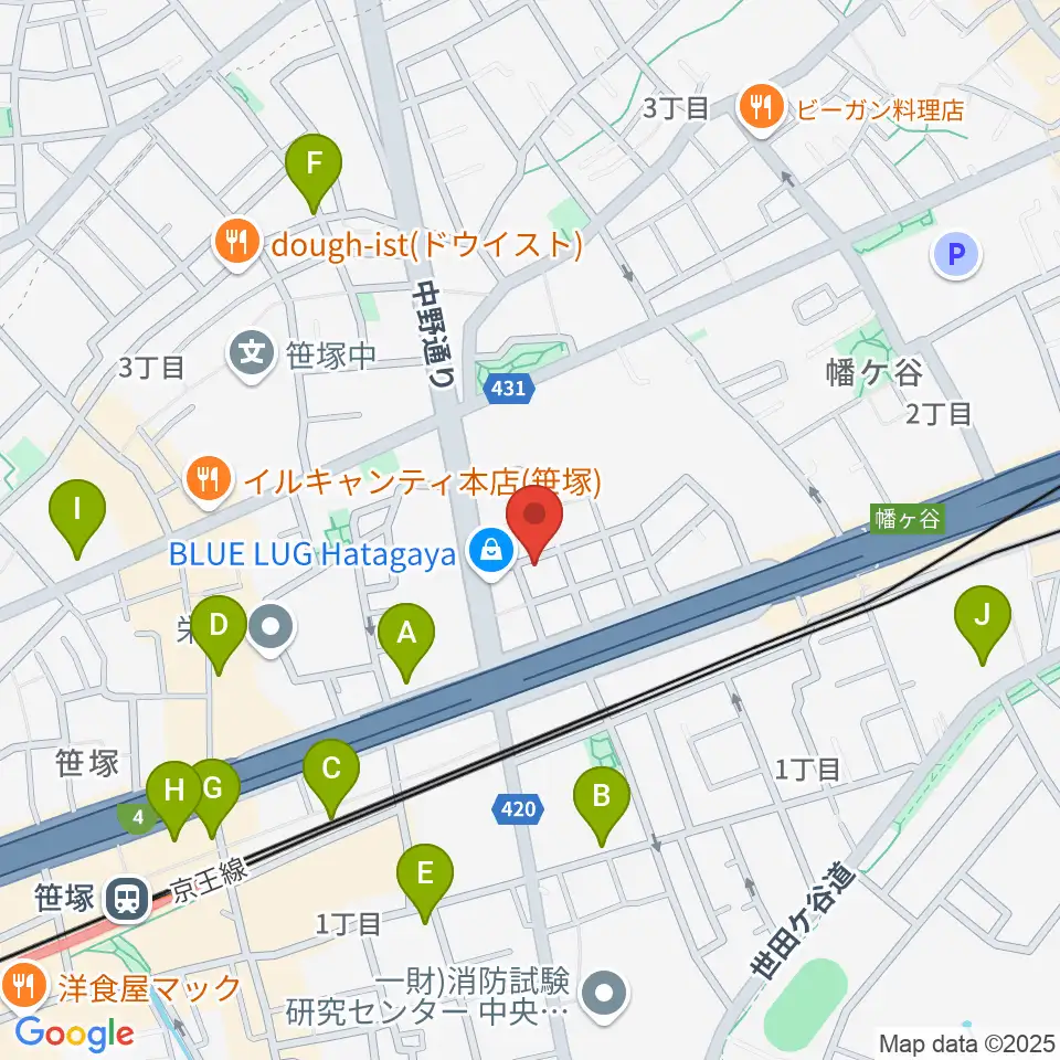 五味和楽器店 東京店周辺のコンビニエンスストア一覧地図