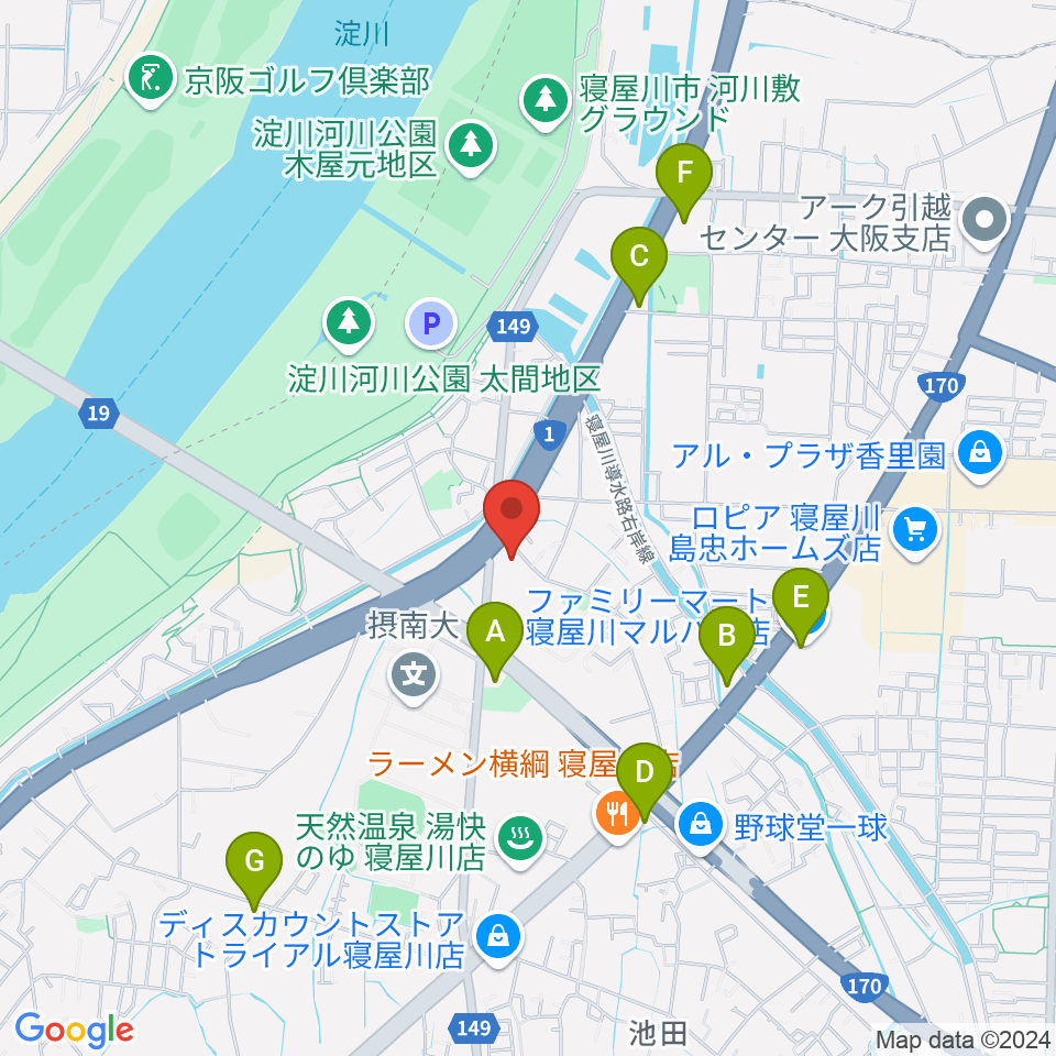 アトリエピアノピア周辺のコンビニエンスストア一覧地図