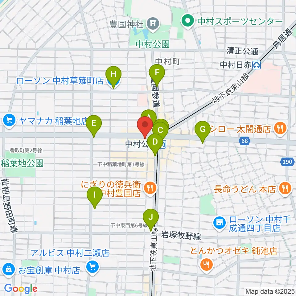 スタジオ・フィオリーレ周辺のコンビニエンスストア一覧地図
