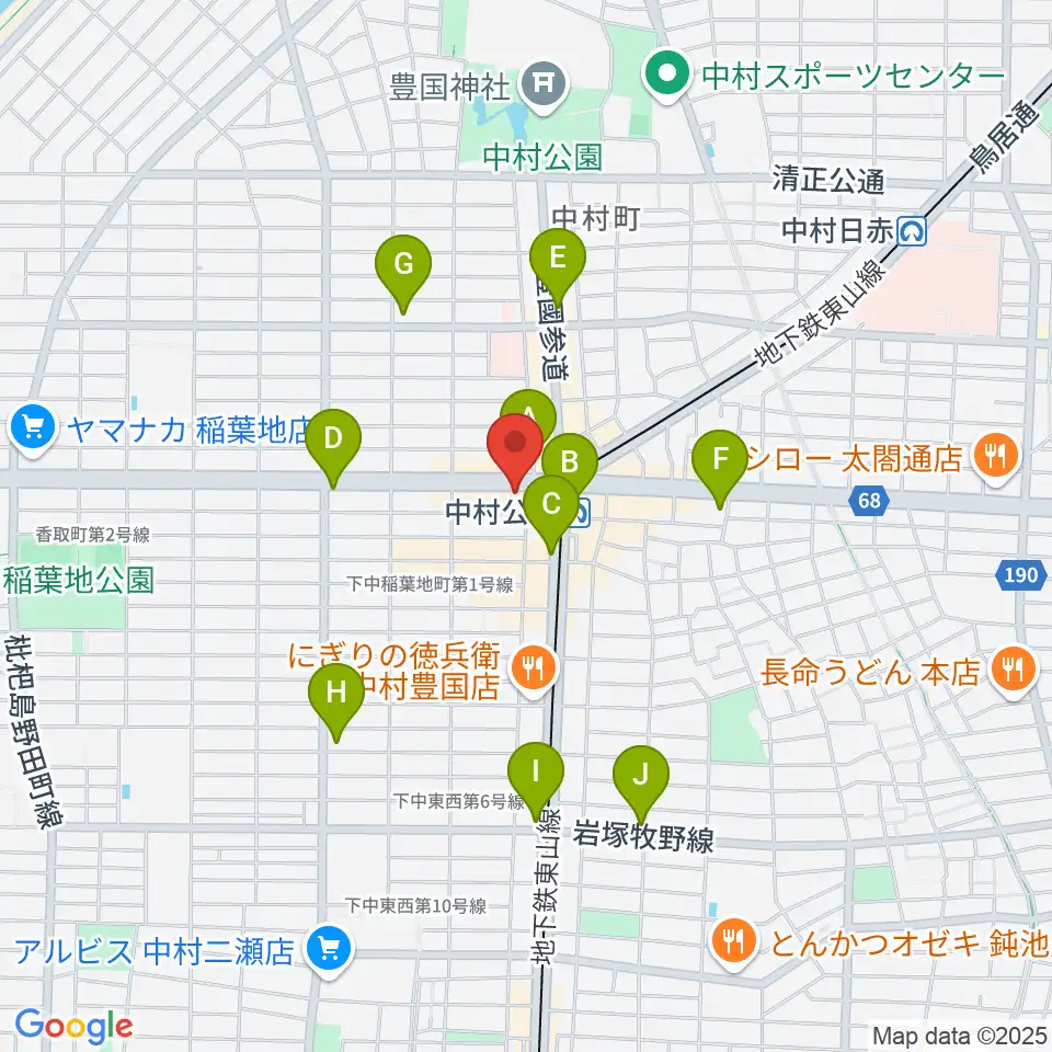スタジオ・フィオリーレ周辺のコンビニエンスストア一覧地図