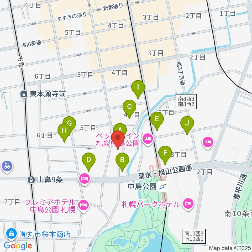 Zepp札幌周辺のコンビニエンスストア一覧地図