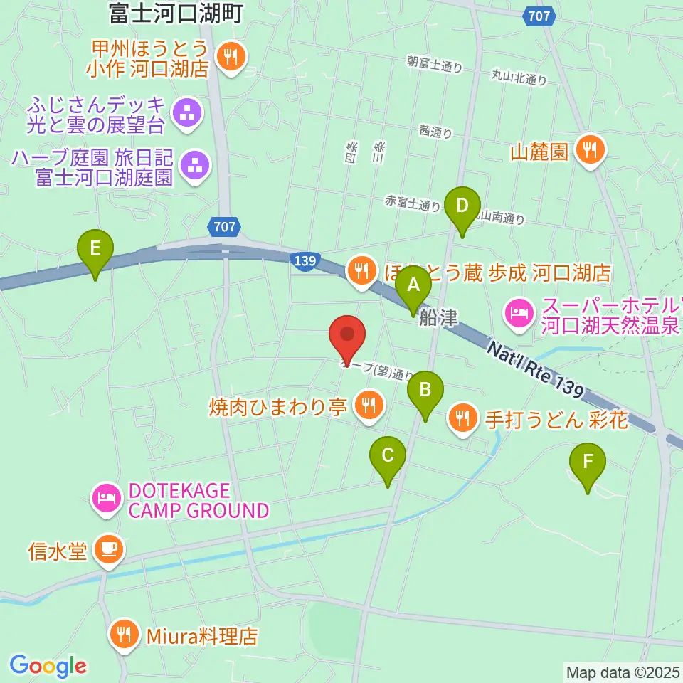 FMふじやま周辺のコンビニエンスストア一覧地図