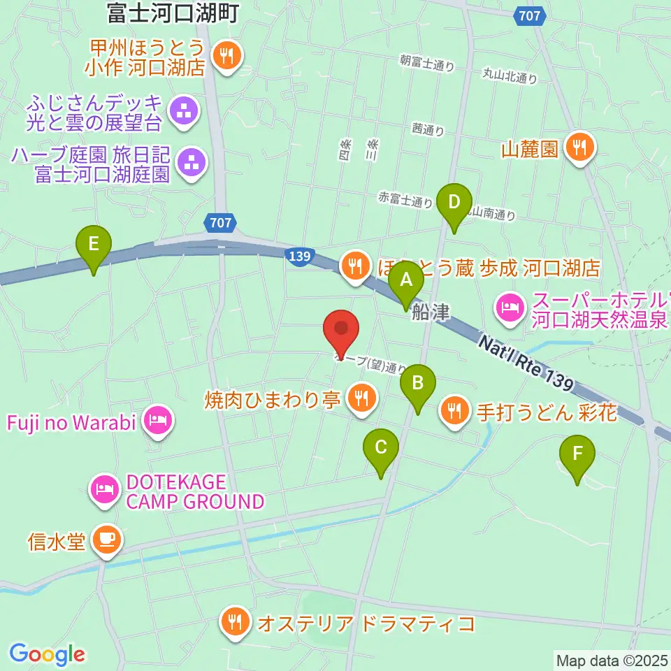 FMふじやま周辺のコンビニエンスストア一覧地図