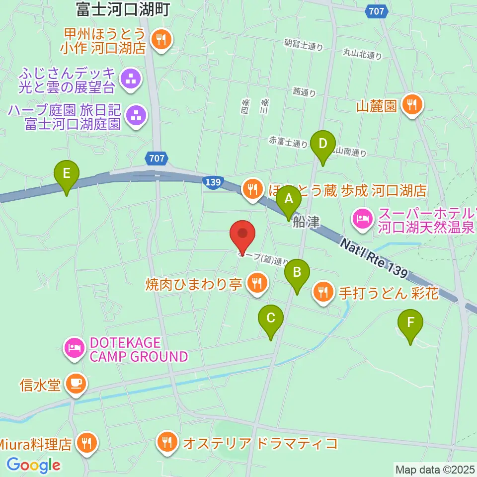 FMふじやま周辺のコンビニエンスストア一覧地図