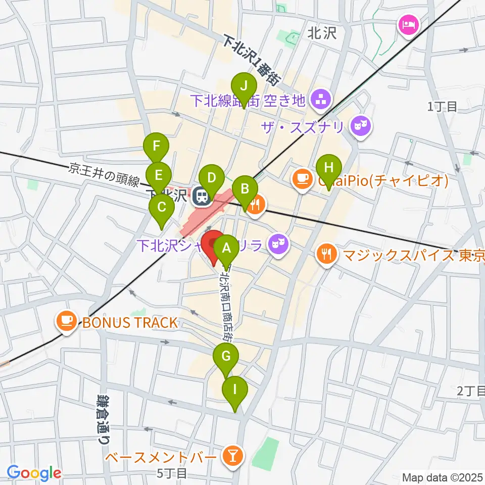 JAZZY SPORT下北沢周辺のコンビニエンスストア一覧地図