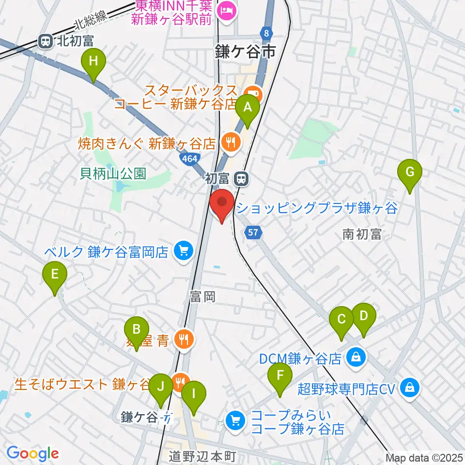 きらり鎌ケ谷市民会館・きらりホール周辺のコンビニエンスストア一覧地図